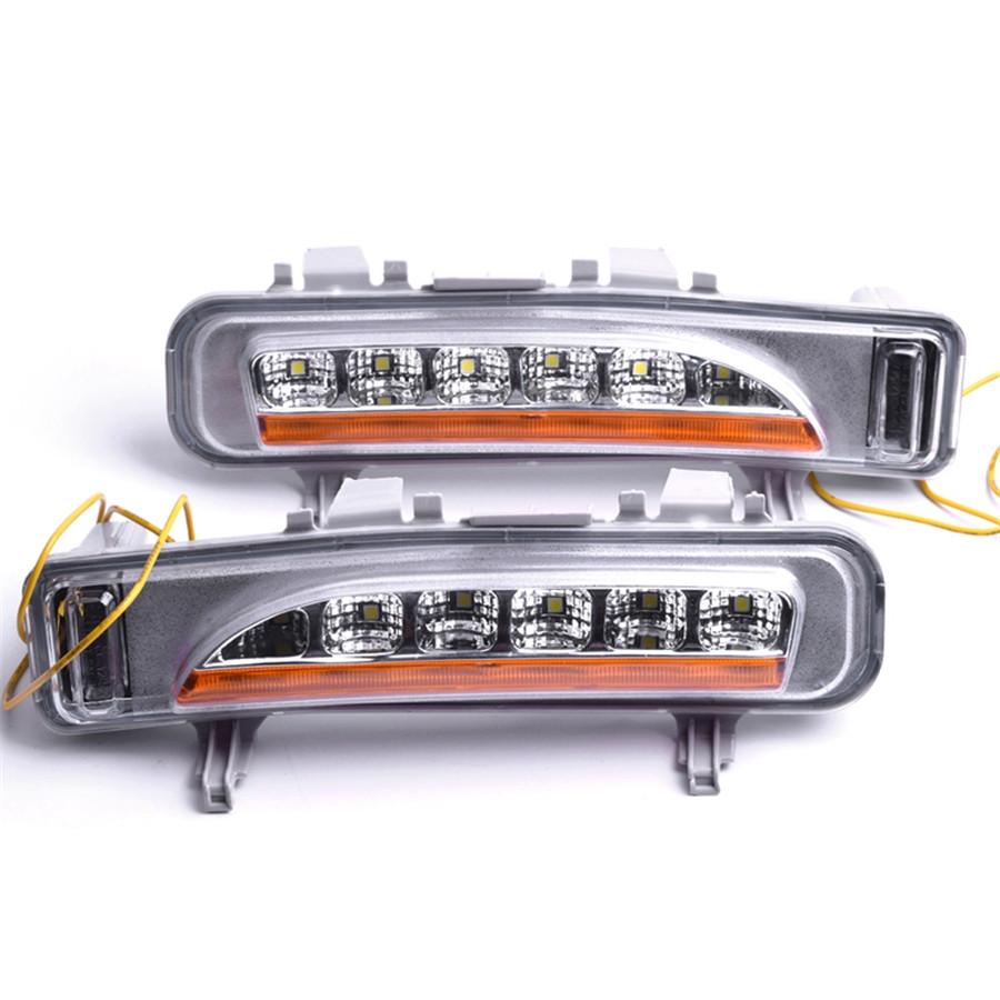 2PCS LH & RH LED SUV Fog Lamp Light DRL For Ford Edge 2011 2012 2013 2014 Turn Signal