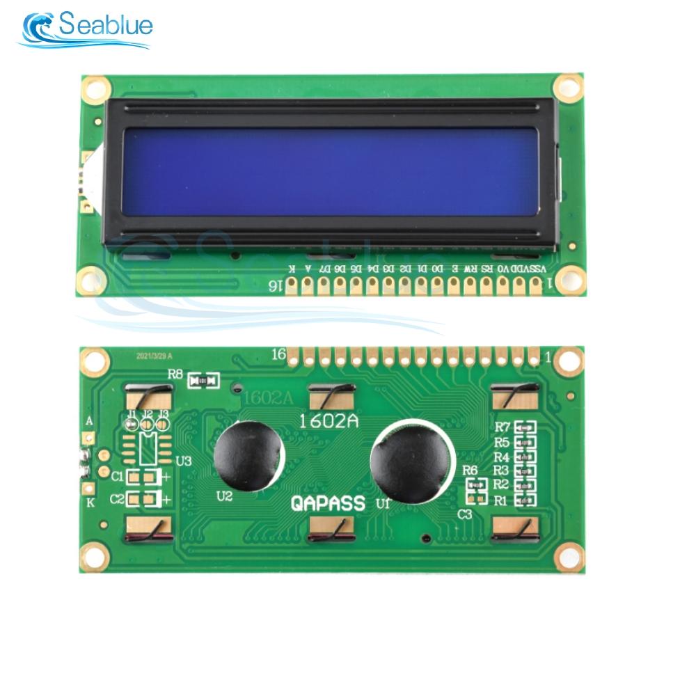 LCD1602+I2C Module Blue / Yellow Green Screen 16x2 Character LCD Display PCF8574T PCF8574 IIC I2C Interface 5V for Arduino