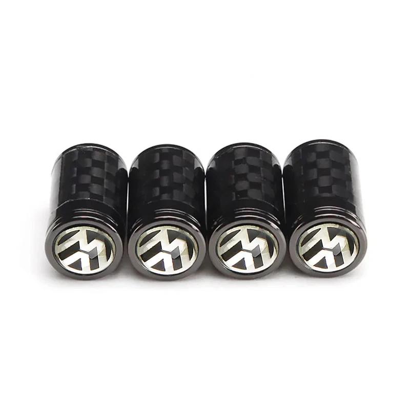 2026 Hot For VW VOLKSWAGEN 4pcs Car Wheel Valve Caps for Volkswagen Passat Tiguan Golf Bora Jetta Beetle Scirocco Sharan Sagitar
