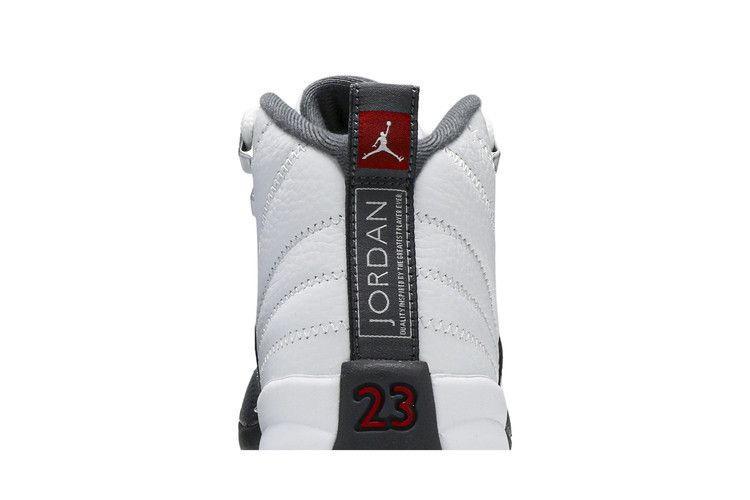 Kids' Sneakers Jordan 12 Retro White Dark Grey (GS) White/Dark Grey-Gym Red