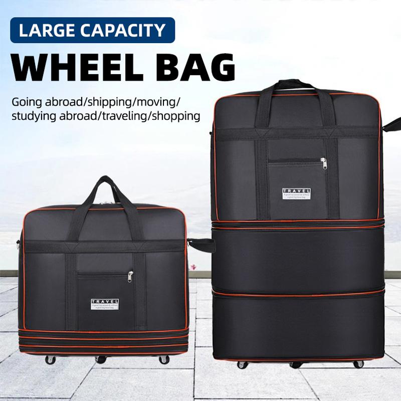 Bolsa de Viaje Plegable Maleta Rueda Universal Caja de Almacenamiento Viajar al Extranjero Envío Aéreo Bolsa de Equipaje Retráctil de Gran Capacidad