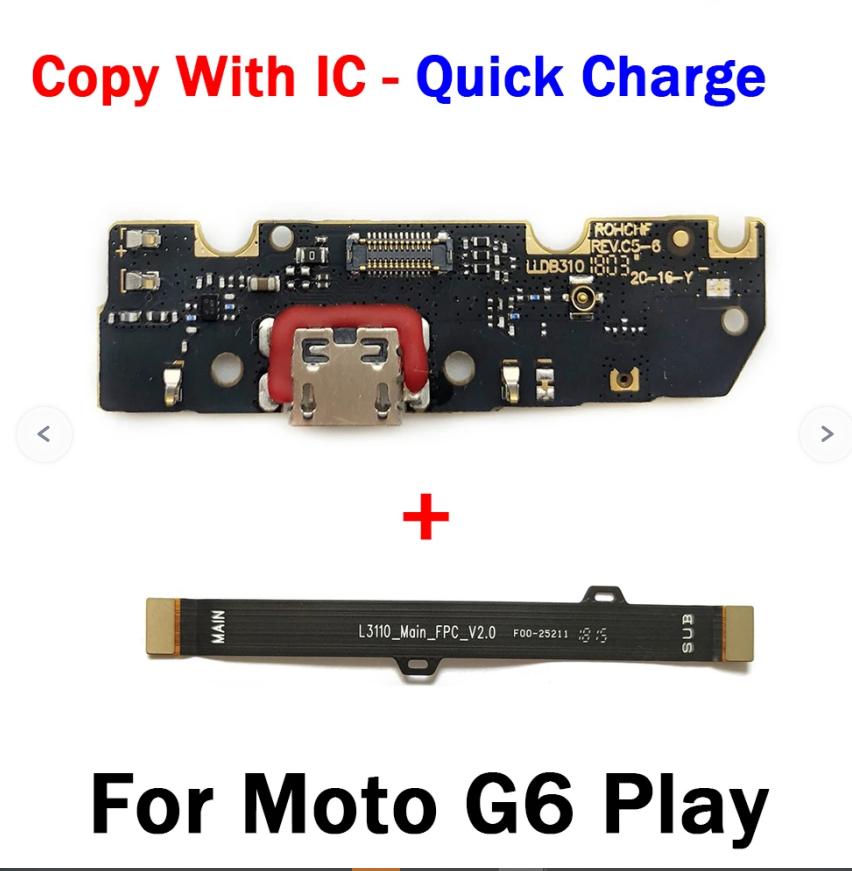 Getestet für Moto G6 G7 G8 G9 Play Plus Power G11 G111 USB Stromladeplatine Steckeranschluss Anschlussanschluss Dock mit Mainboard Flexkabel