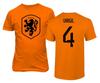 Niederlande Fußball #4 Virgil Van Dijk Weltfußball T-Shirt für Erwachsene und Jugendliche