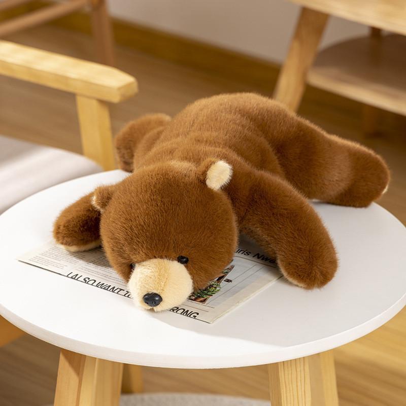 

Realistic Plush Panda Bear Stuffed Animal Toy Soft Brown Polar Bear Pillow Gift For Girlfriend Brown Bear,30cm/11.81in