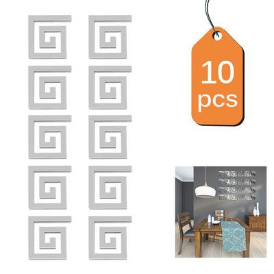 10PCS 4,5 CM Spiegel Wand Aufkleber Taille Grenze Wand Abziehbilder Leichte Hohe Temperatur