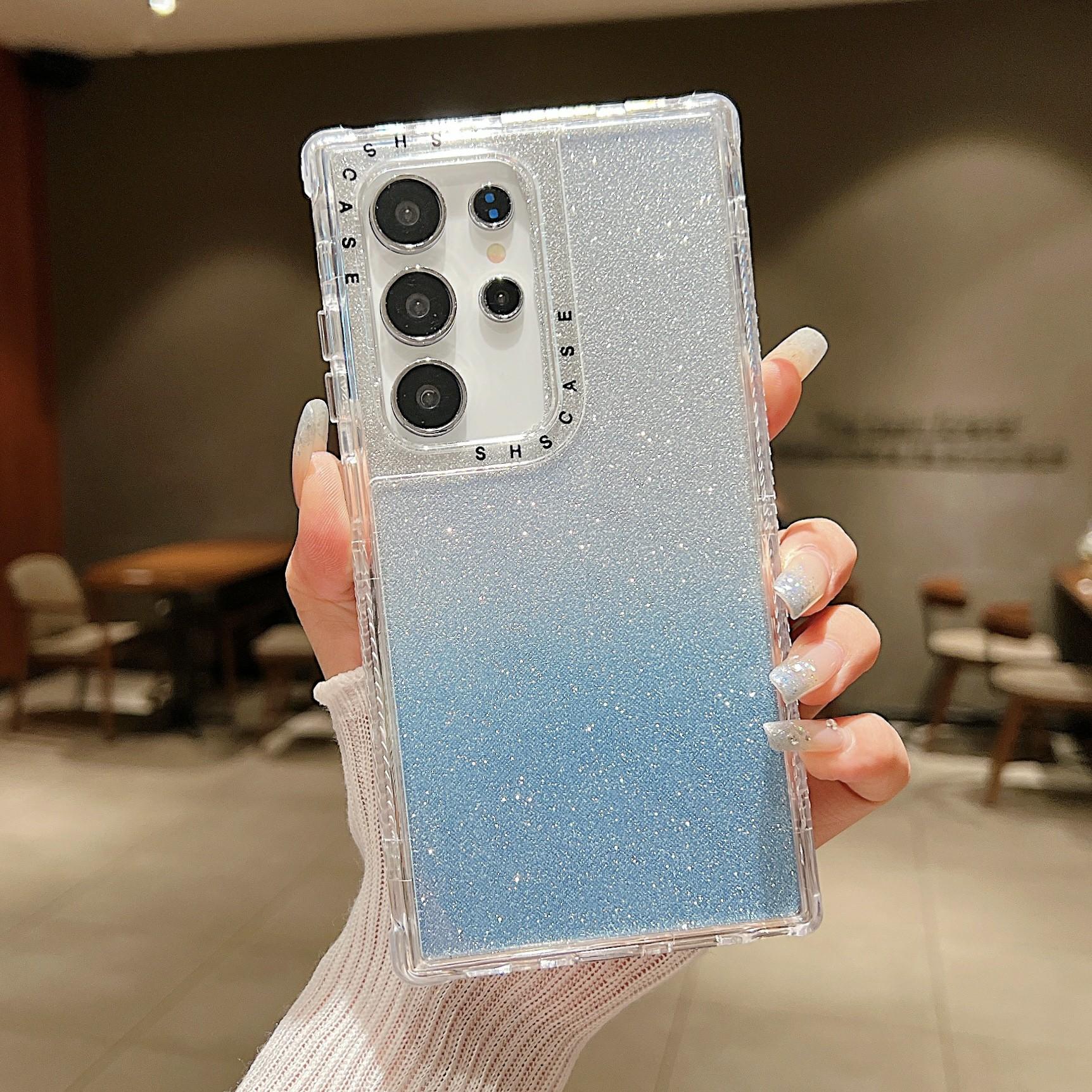 

For Samsung Galaxy S25 Ultra Case Glitter Design PC + TPU Shockproof Phone Cover A