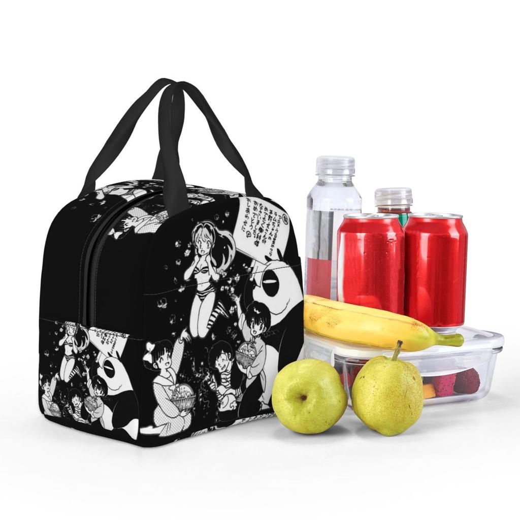 Ranma 12 Urusei Yatsura Insulated Lunch Bag for Women Office Cooler Thermal Food Box Tote Portable Lunch Boxes Container