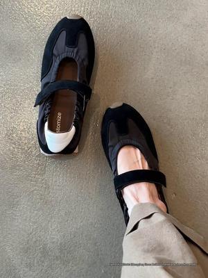 Scarpe Mary Jane Piattaforma in Pelle di Pecora 2025 Tedesche per Balletto con Velcro da Donna