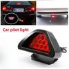 Universal 12LED F1 Style Triangle Sporty Brake Signal Lamp Rear Fog Light Tail Third Brake Lamp DRL For JDM BBA Sturdy