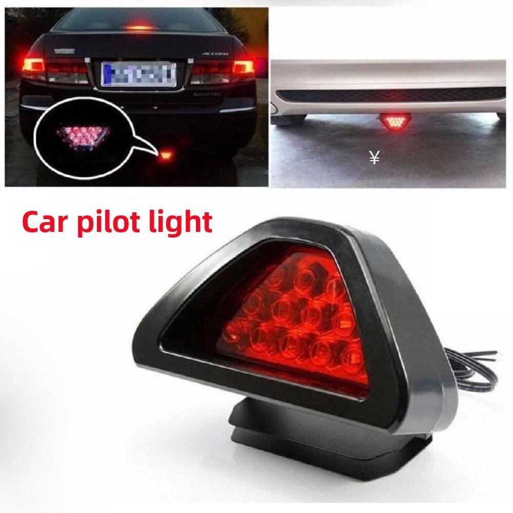 Universal 12LED F1 Style Triangle Sporty Brake Signal Lamp Rear Fog Light Tail Third Brake Lamp DRL For JDM BBA Sturdy