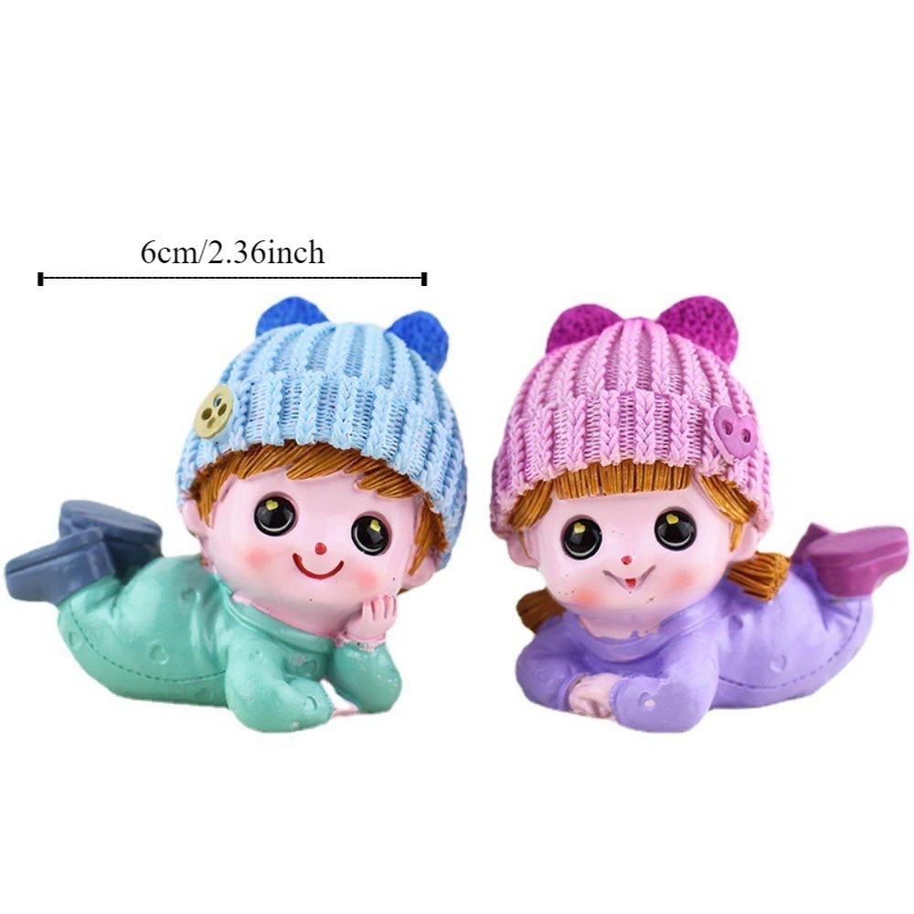 2PCS Hand Made Home Cute Elf Doll Love Doll Cartoon Elf Model Toy  Automotive Interior Decoration