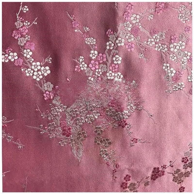 Wide 150cm Imitation Three Five Brocade Brocade Jacquard Fabrics Red and Black for Sewing Cheongsam DIY Bag Clothing Materia