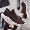 New soft-soled socks shoes non-slip large-size shoes fly-woven popcorn sneakers