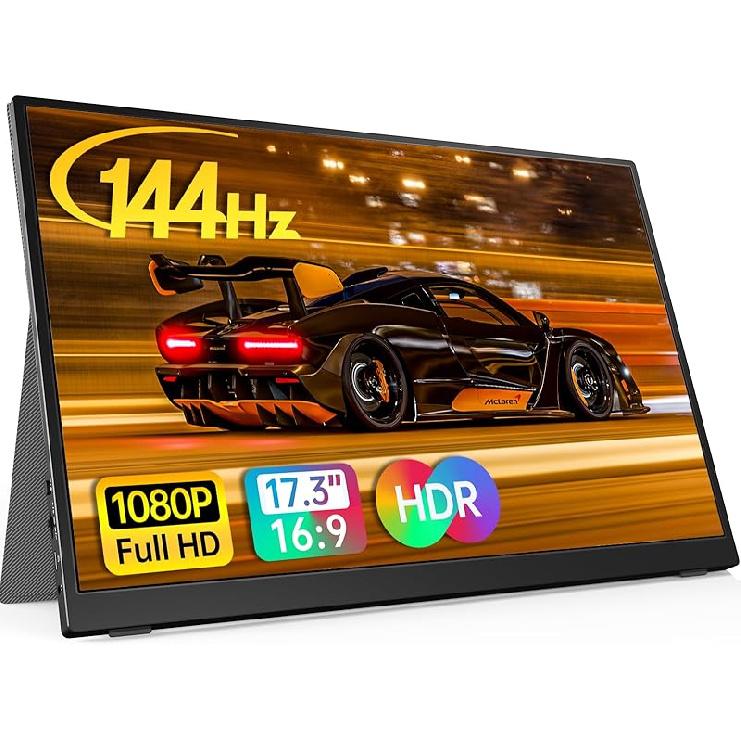 Portable Monitor 15.6 Inch 1080P USB-C HDMI Ultra-Slim Travel Monitor with Kickstand, for Laptop, PC, Mac Phone, PS, Xbox, Swich IPS Ultra-Thin Zero