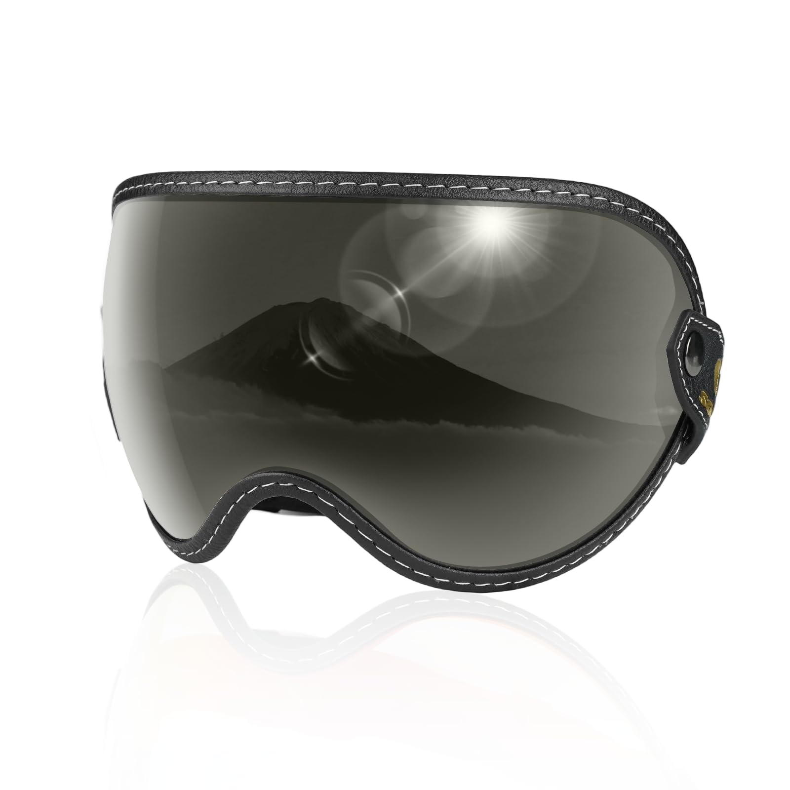 

Auspicious House Motorcycle Goggles, Off-Road Goggles, Helmet Goggles, Compatible Replacement 3/4 Open Face Full Small коричневый