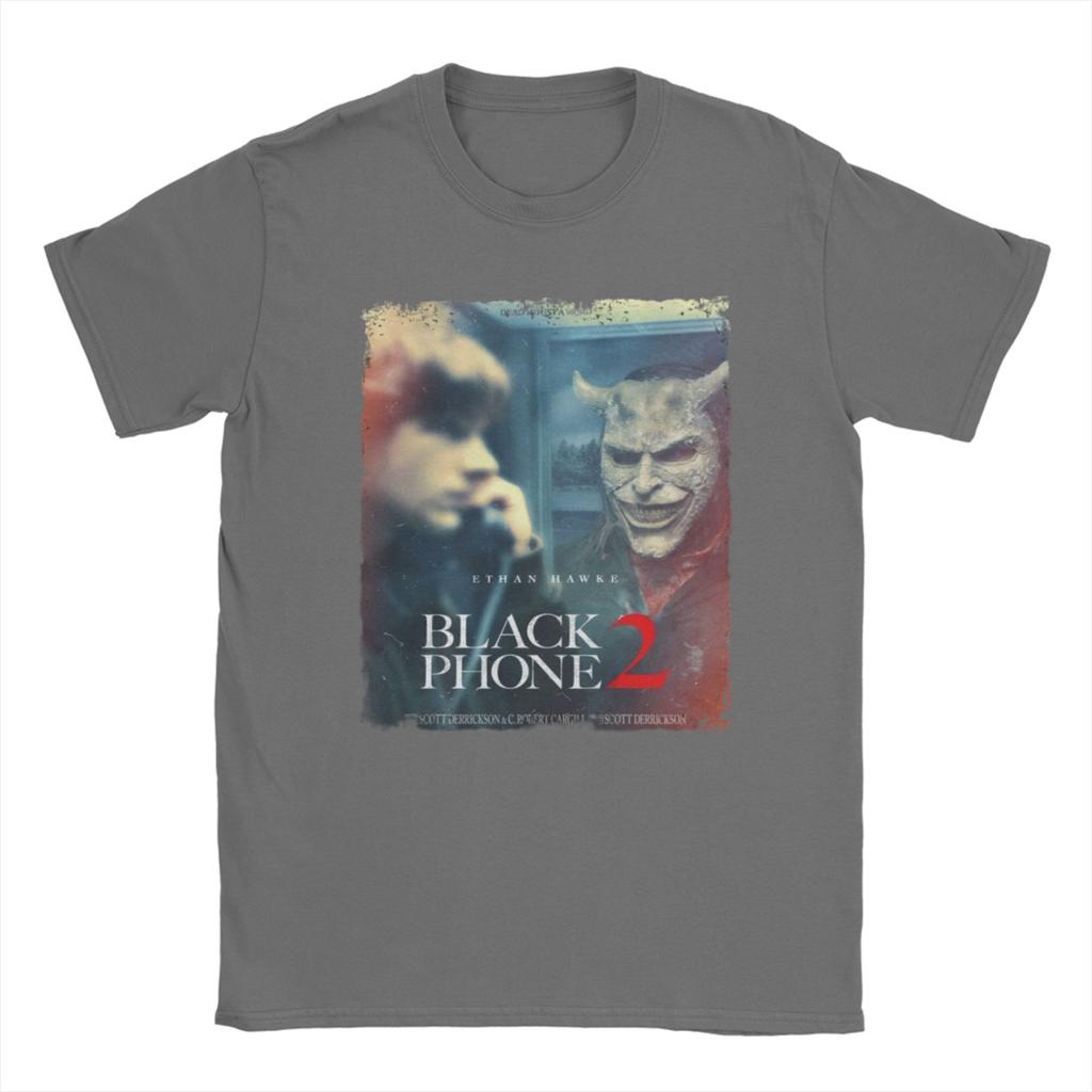 2025 Black Phone 2 Movies Poster T-Shirt  Leisure T-Shirts Short-Sleeve Tops Summer 100 Cotton Comfortable 5XL 6XL Clothing