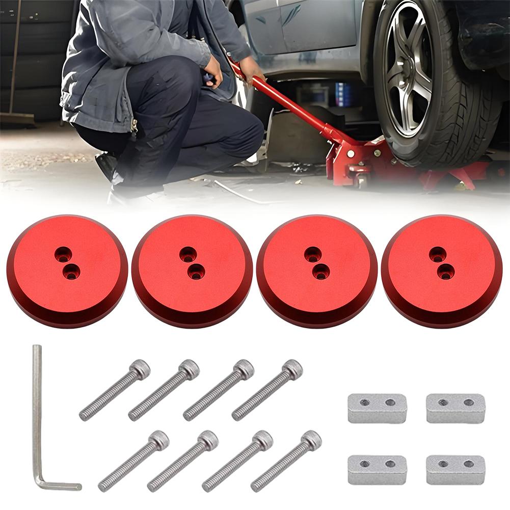 Jack Pad Adapter Aluminum Alloy Floor Jack Pad Bolt On Jack Points Floor Jack Pad Adapter for Corvette C5 C6 C7 C8 for Porsche