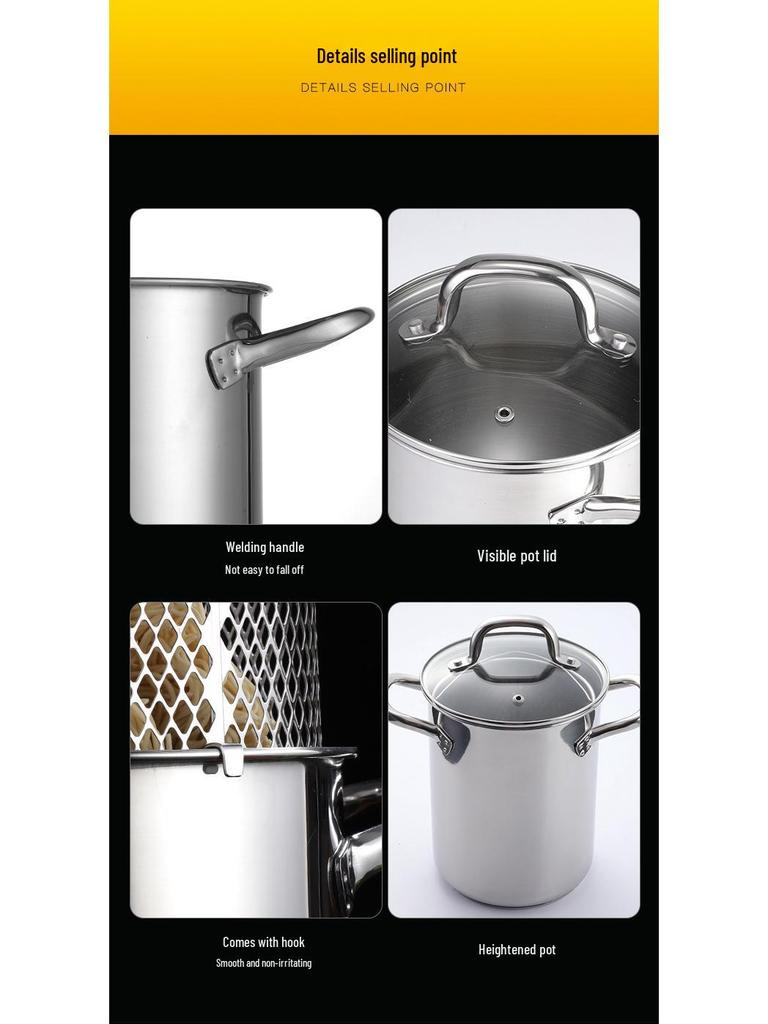 304 Stainless Steel Tempura Frying Pan for Induction and Cooktops