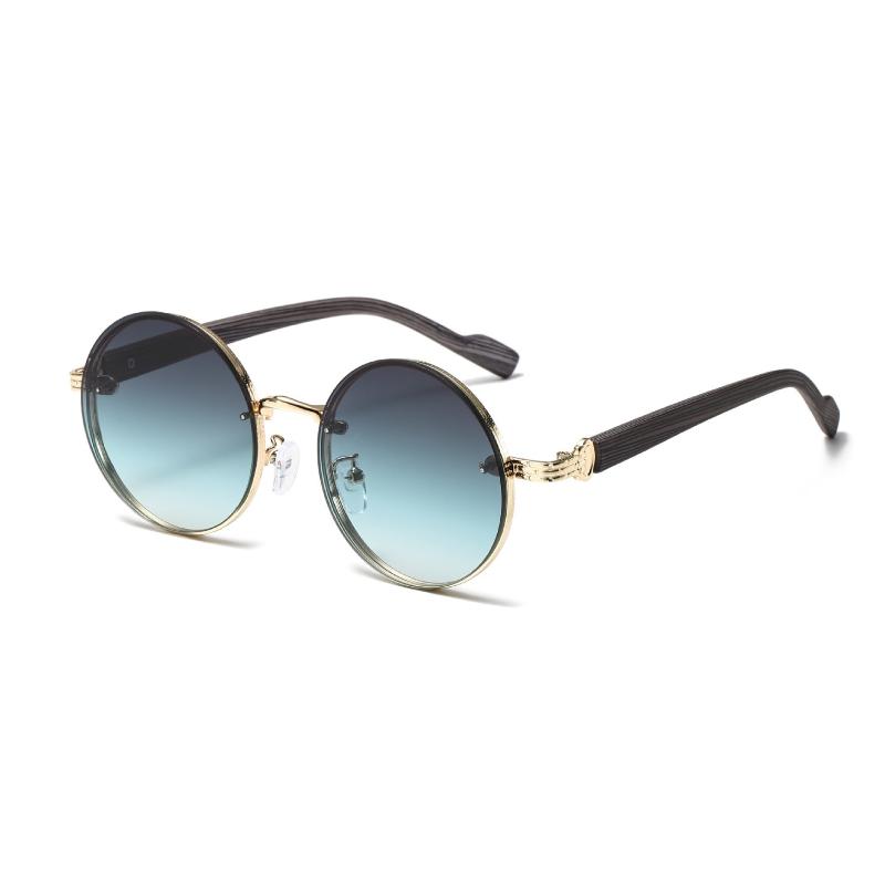 

Non-polarized Classic Small Oval Sunglasses for Men Wood Pattern Legs Sun Glasses Women Fashion Sunglasses