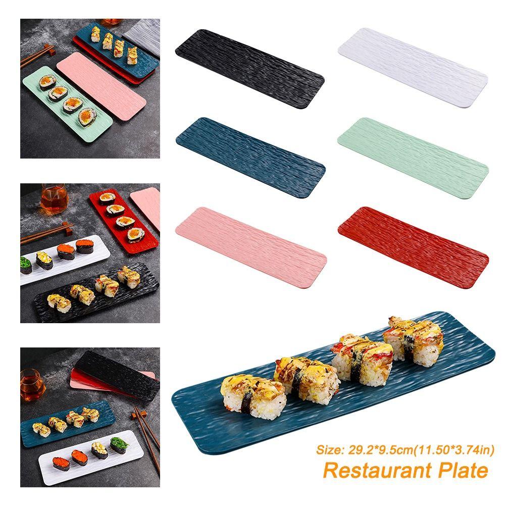 Rectangular Shape Sushi Plate Multicolor Flat Plate Creative Restaurant Plate  Restaurant Use