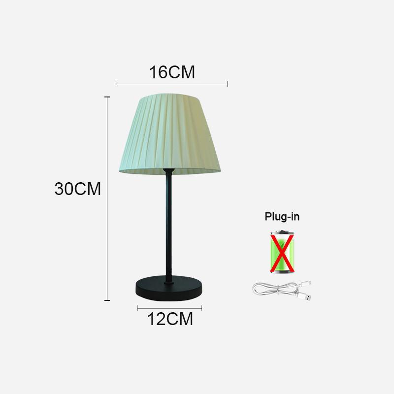 LED Table Lamps Study Bedroom Decoration Bedside Tables Rechargeable Light Touch Remote Control  Cloth Cover Reading Desk Lamp