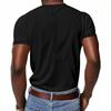 Loose Casual Men's T-shirt Corduroy V-neck Short Sleeve