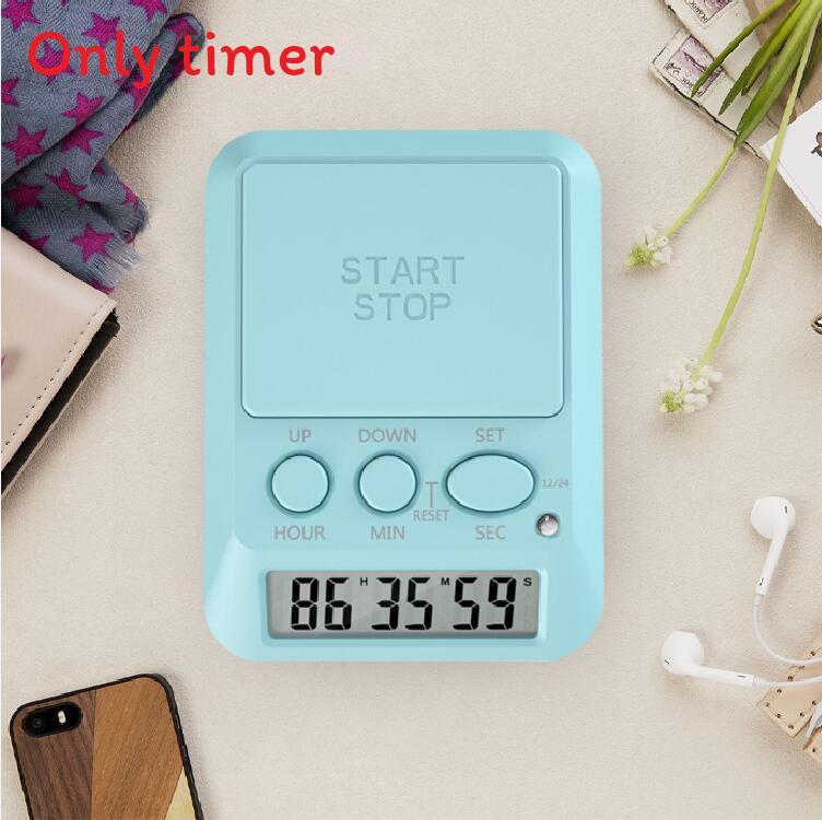 Minuteur de cuisine numérique avec écran LCD visible pour la cuisine et l'utilisation par les étudiants