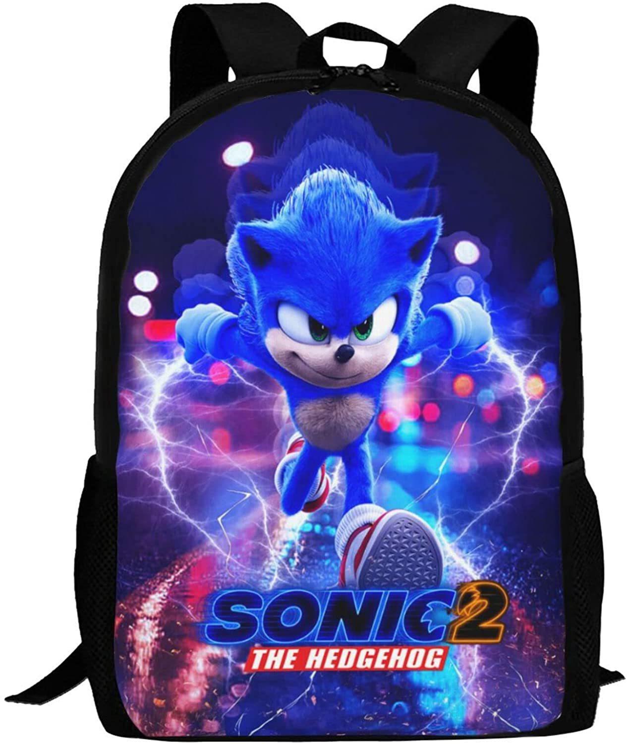 Cartoon Anime Sonic Schoolbag Children S Men S And Women S Backpack Schoolbag 17inch single layer backpack