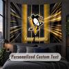Custom Name Text Tapestry,Pittsburgh Penguins Decorative Wall Hanging, Background Tapestry For Home Bedroom