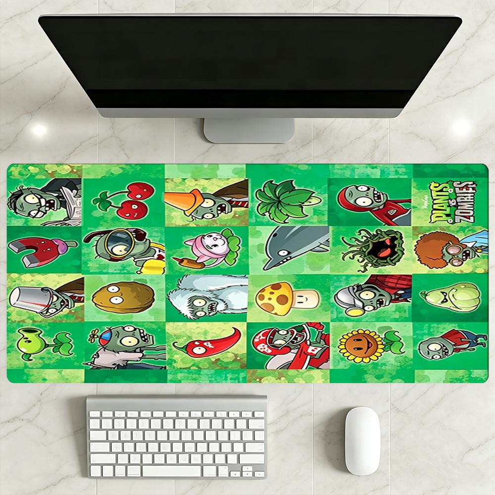 Plants Vs. Zombies Large Mouse Pad Keyboard Mat Office Mouse Mats Non-Slip Rubber Bottom Perfect Gift for Gamers And Professionals