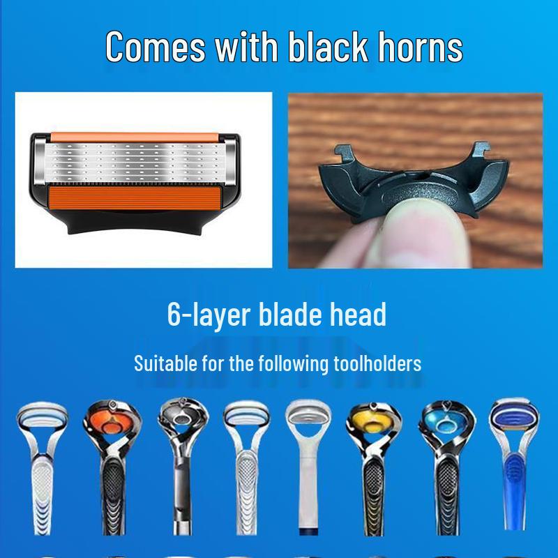 Men s Classic Six-Layer Double-Sided Razor with Storage Box Sample: One Head (Fits Five-Layer Handle)