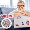 60pcs Suitcase Stickers Waterproof Stickers Scooter Computer Tablet Cartoon Decoration