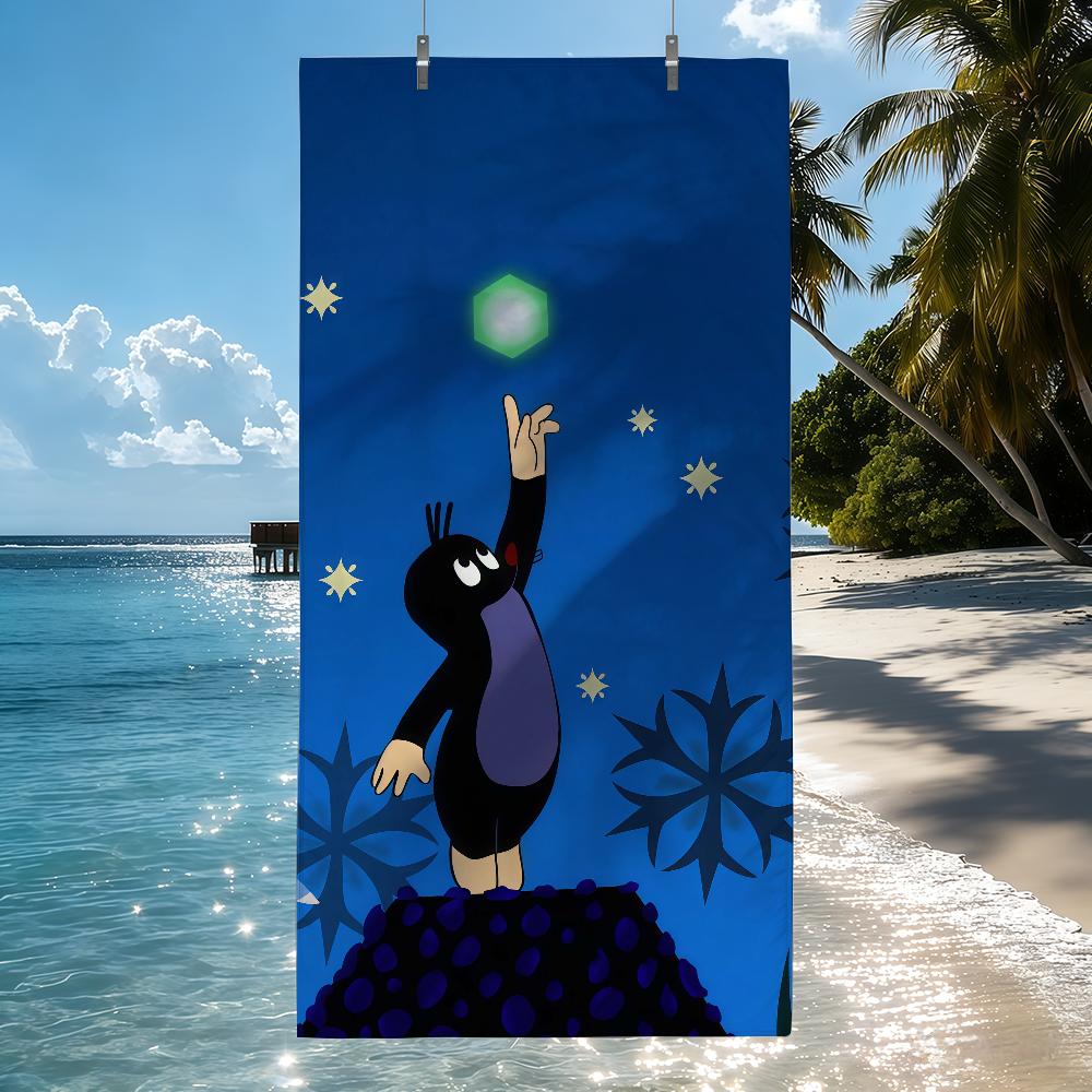 Cartoon Cute The Little Mole Towel Drying Bath Towel Applicable To Light Swimming Camping Yoga Beach Out