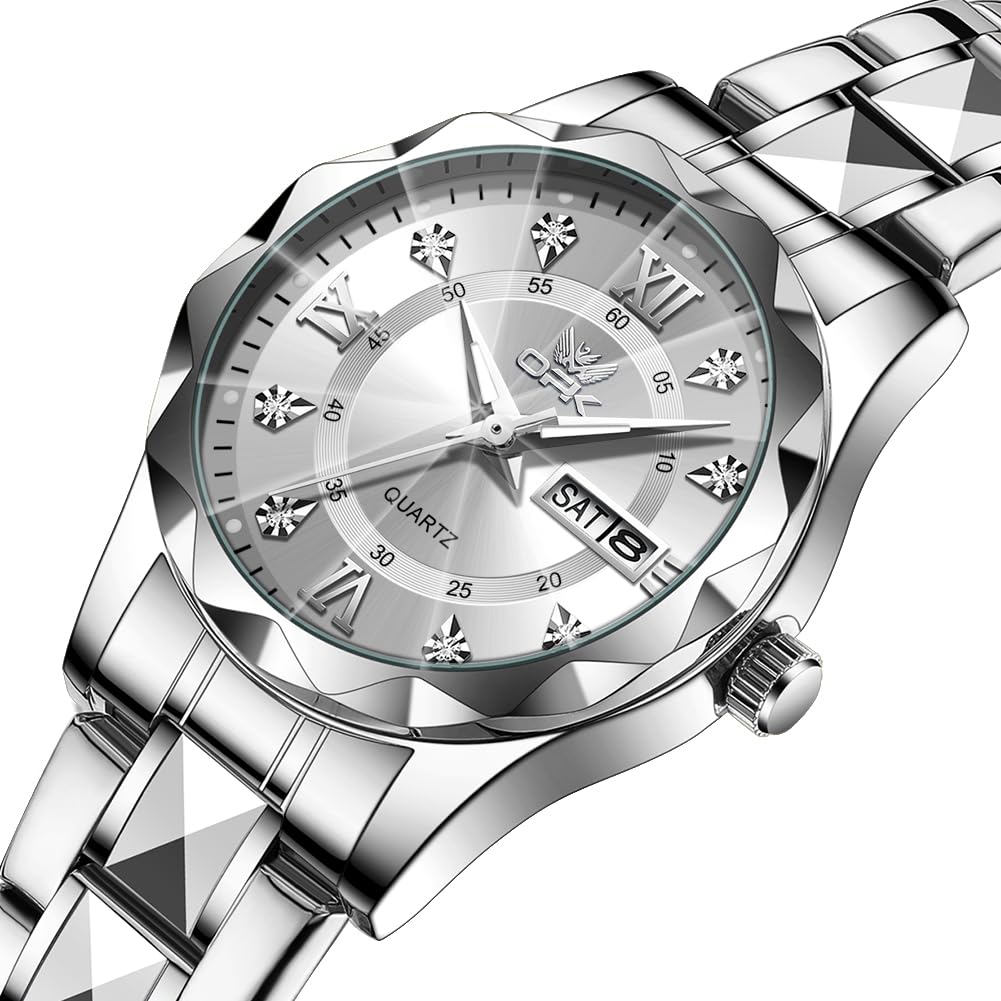 OPK Watch Quartz Arm Watch Popular Simple Gorgeous Light Easy To See Waterproof Luminous Watch for Women White Women's Women's