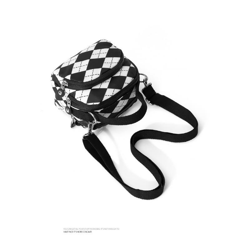 Small Bag, Women's Nylon Shoulder Crossbody Bag, Casual Printed Small Square Bag