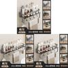 Wall Mount Bathroom Shelf With Suction Cups And Space Aluminum For Vanity Storage