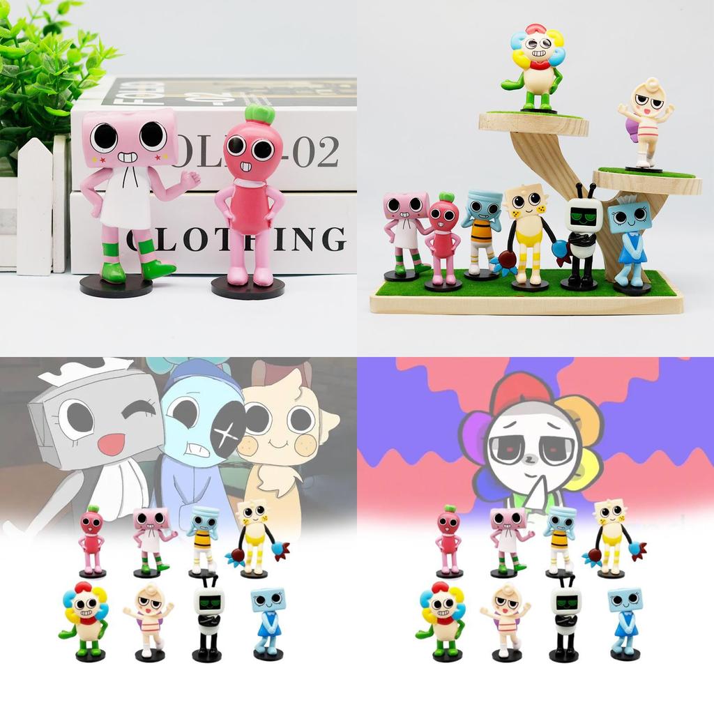 Dandy's World Colorful Pvc Figurines With Base For Collectible Cartoon Characters