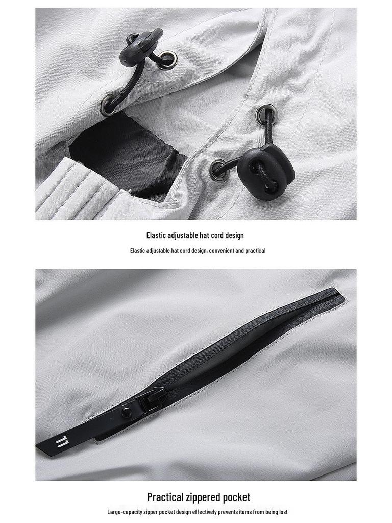 Men's 1828 Hooded Baseball Uniform: Thin Casual Jacket Coat