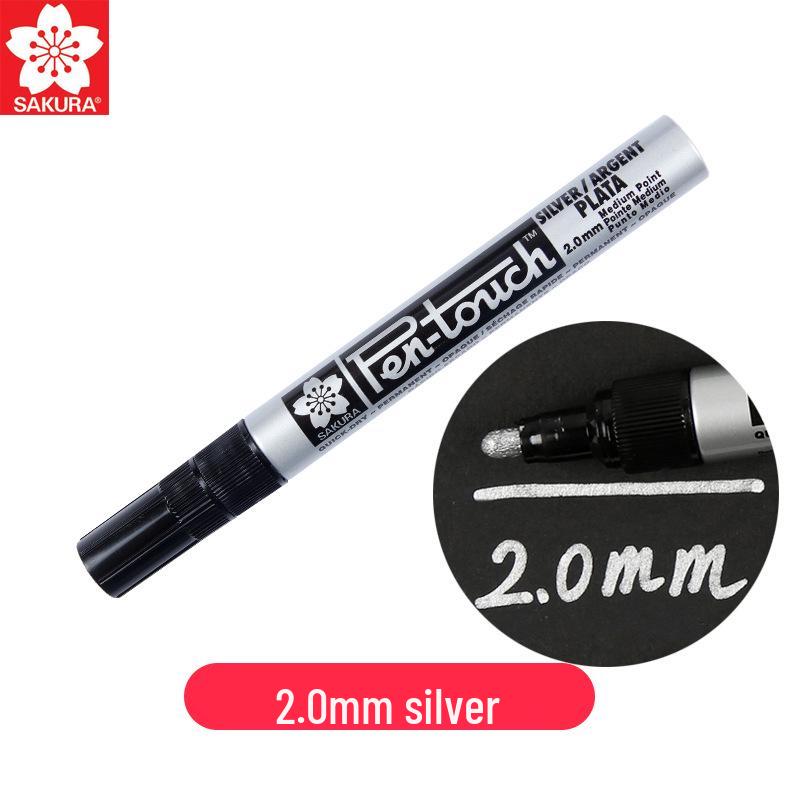 Japan Sakura Gold & White Oil-Based Paint Pen Set for Black Card Art & Drawing