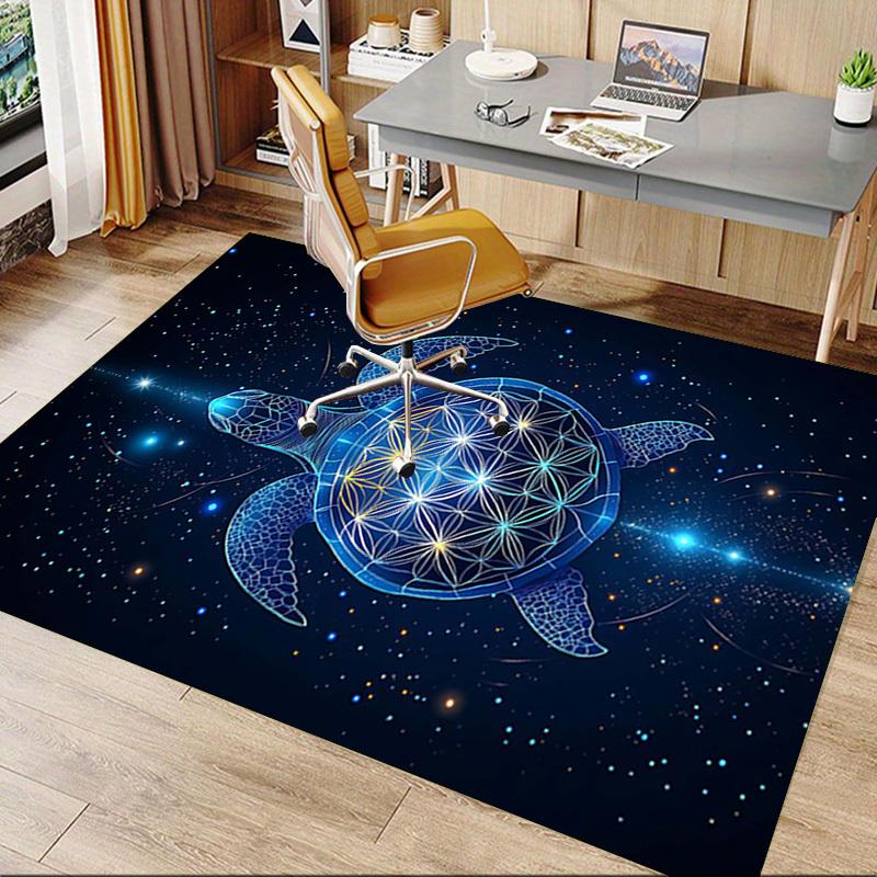 1PC Turtle, Flower_of_Life Extra Large Non Slip Floor carpet, Office, family, Studio   Large Area Rug Indoor Rugs, Bold Statement Piece