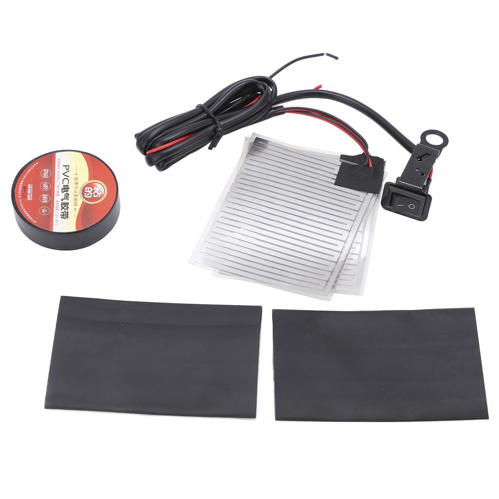 Universal Heated Grips Motorcycle Electric Heating Handle Kit Refit Insert Handlebar Pad 12V