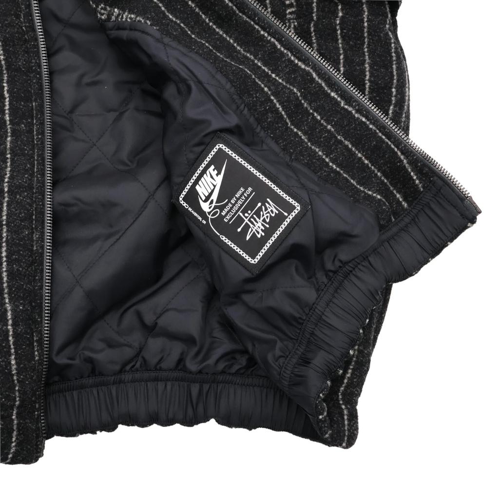 Stussy Nike Striped Wool Jacket Black
