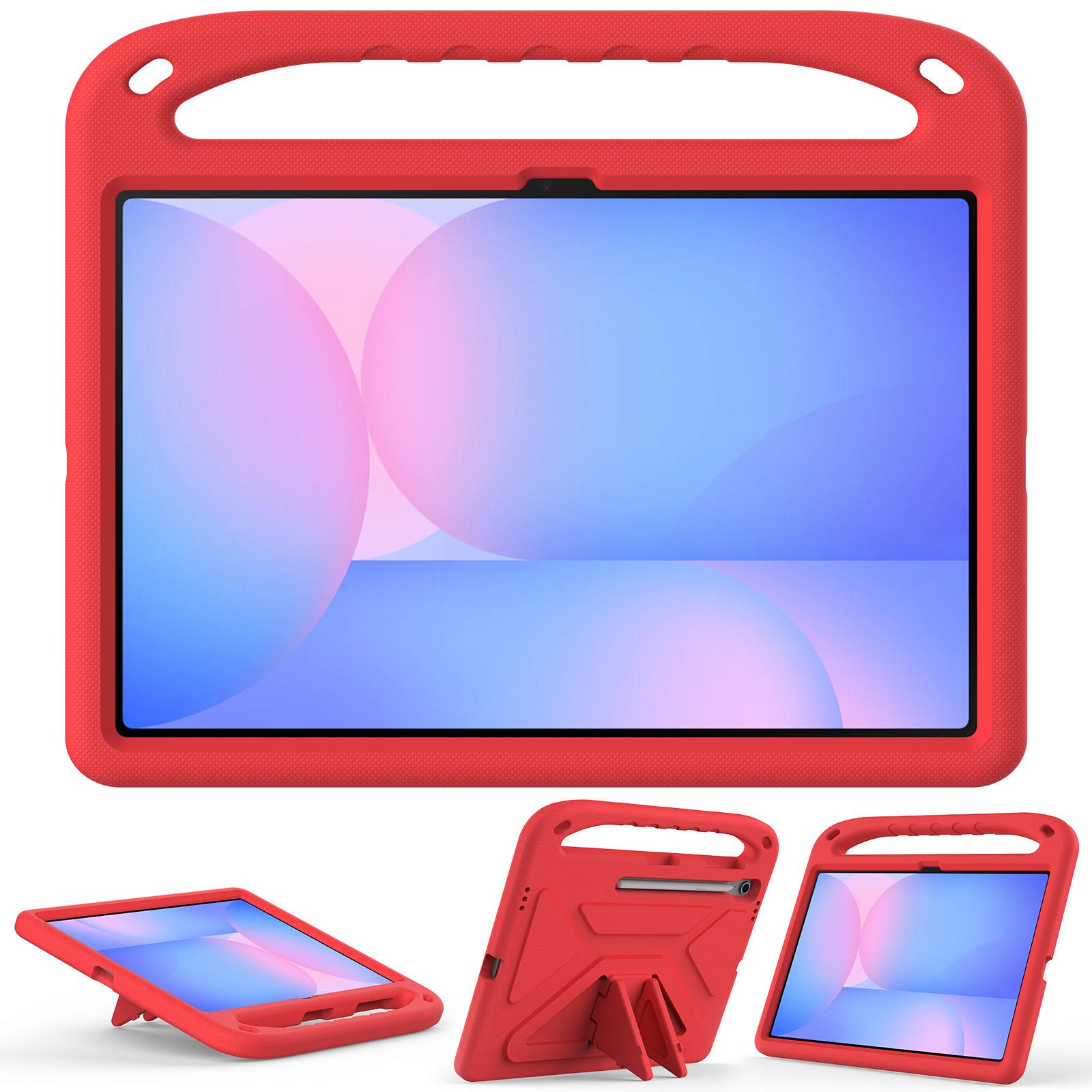 

EVA Stand Case For Samsung Galaxy Tab S10 FE Plus 2025 13.1 inch SM-X620 SM-X626B Full Body Protect Kids Funda Cover Hand Holder S10FE Plus X620 X626 красный
