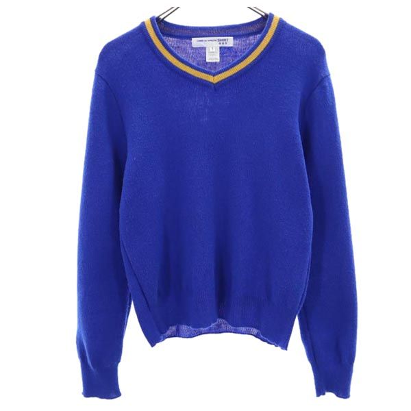 

COMME des GARCONS Long sleeve V neck sweater S Bluish SHIRT BOY Knit Men s Used