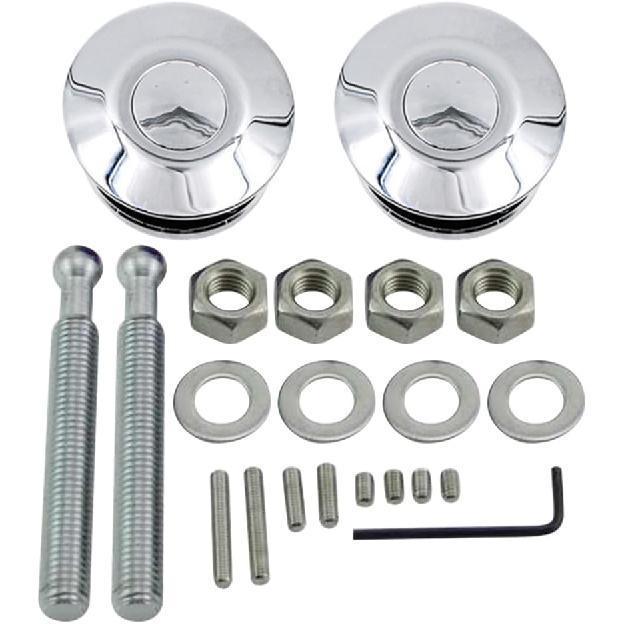 Aluminum 2.44 inches Diameter Universal Quick Latch Hood Pin, Quick Release Latch Push Button, Quick Release Hood Cap Pin Lock Clip Kit for Hood серебряный