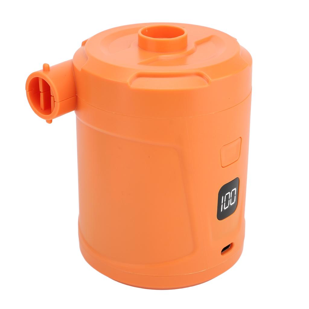 Elektrische Luftpumpe mit 4 Düsen Aufblasbar 5200mAh USB Wiederaufladbar LED-Anzeige Tragbar Reifen