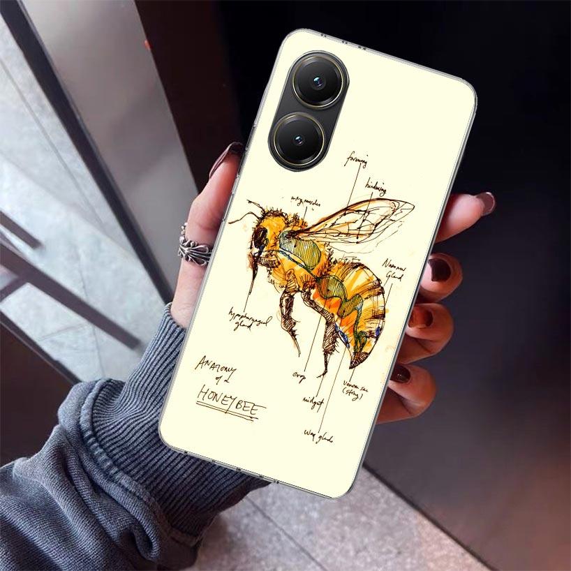 Bugs Bees Scientific Decomposition Phone Case For Xiaomi Poco X7 X6 X5 Pro F7 Ultra Redmi 15C 15 13 13C 12 12C 10 10A 10C 9 9A 9
