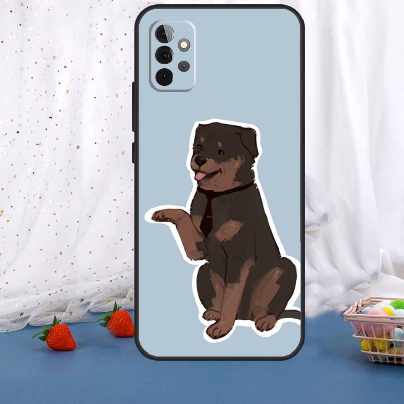 Cartoon Rottweiler Dog For Samsung Galaxy A55 A35 A05 A52 A32 A22 A54 A14 A16 A26 A36 A56 A06 A15 A53 A33 A13 Case