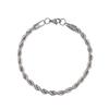 Men Bracelet Thick Hollow Chain with Lobster Clip Solid Color Polished Stainless