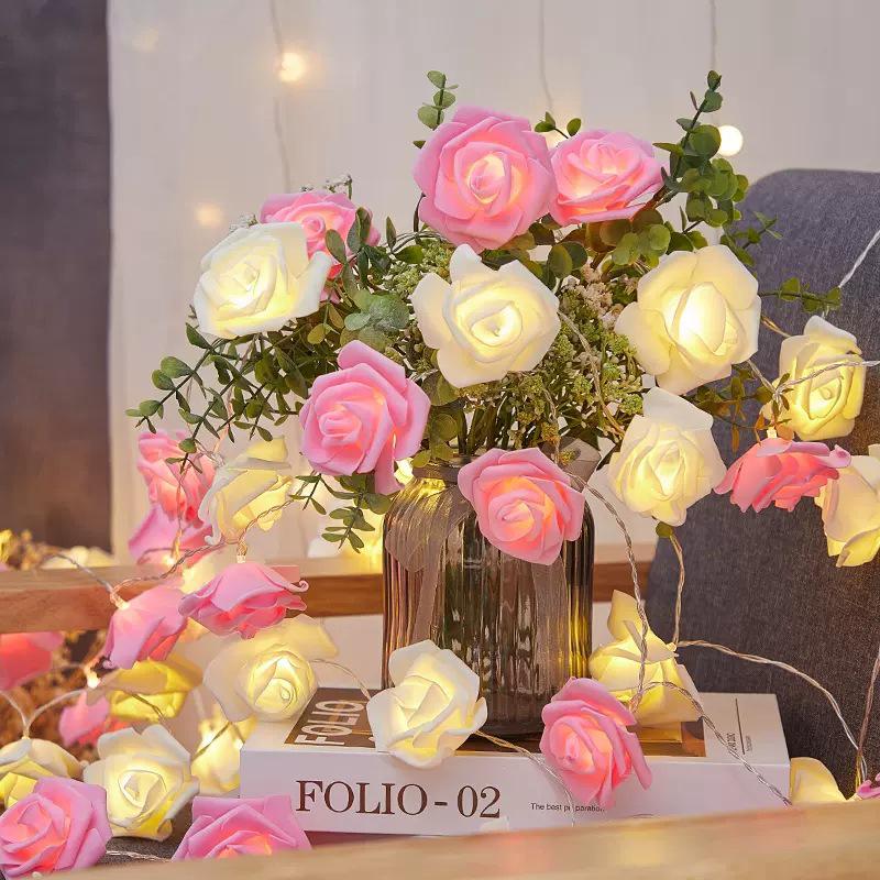 LED Rose String Lights - Bedroom Decoration & Wedding Proposal Props